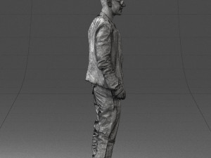 smile man in grey trousers 0362 3D 모델