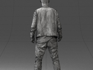 smile man in grey trousers 0362 3D 모델