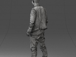 smile man in grey trousers 0362 3D 모델
