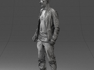 smile man in grey trousers 0362 3D 모델