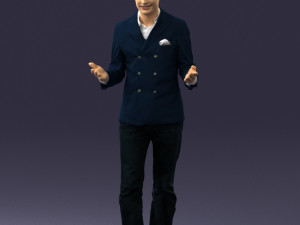 man in blue suit 0358 3d print ready 3D 프린트 모델