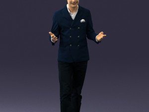 man in blue suit 0358 3d print ready 3D 프린트 모델