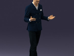man in blue suit 0358 3d print ready 3D 프린트 모델