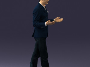 man in blue suit 0358 3d print ready 3D 프린트 모델
