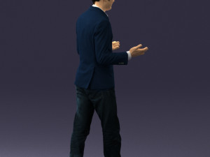 man in blue suit 0358 3d print ready 3D 프린트 모델
