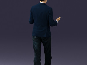 man in blue suit 0358 3d print ready 3D 프린트 모델