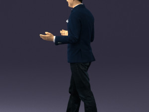 man in blue suit 0358 3d print ready 3D 프린트 모델