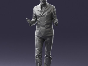 man in blue suit 0358 3d print ready 3D 프린트 모델