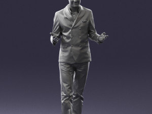 man in blue suit 0358 3d print ready 3D 프린트 모델