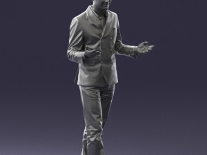 man in blue suit 0358 3d print ready 3D 프린트 모델