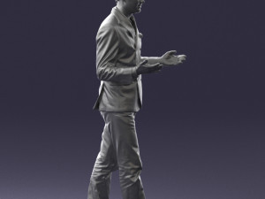 man in blue suit 0358 3d print ready 3D 프린트 모델