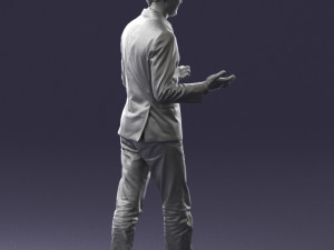 man in blue suit 0358 3d print ready 3D 프린트 모델