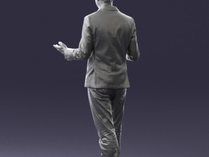 man in blue suit 0358 3d print ready 3D 프린트 모델