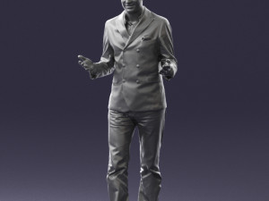 man in blue suit 0358 3d print ready 3D 프린트 모델