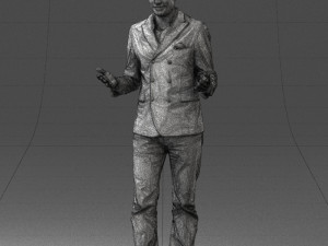man in blue suit 0358 3d print ready 3D 프린트 모델