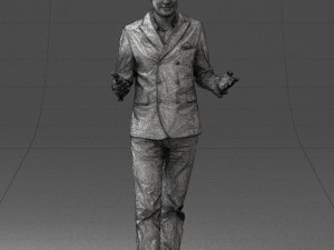 man in blue suit 0358 3d print ready 3D 프린트 모델