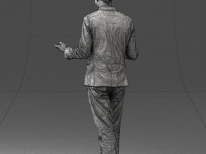 man in blue suit 0358 3d print ready 3D 프린트 모델