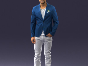 main in blue jacket 0357 3d print ready Modelo de Impressão 3D