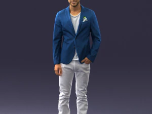main in blue jacket 0357 3d print ready 3D Print Model