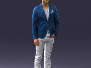 main in blue jacket 0357 3d print ready 3D Print Model