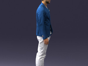 main in blue jacket 0357 3d print ready Modèles 3D en vedette
