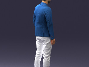 main in blue jacket 0357 3d print ready Modèles 3D en vedette