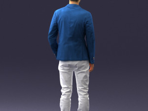 main in blue jacket 0357 3d print ready Modèles 3D en vedette