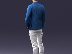 main in blue jacket 0357 3d print ready Modèles 3D en vedette