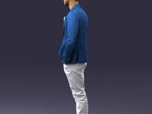 main in blue jacket 0357 3d print ready Modèles 3D en vedette