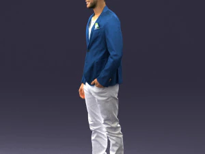 main in blue jacket 0357 3d print ready 3D Print Model