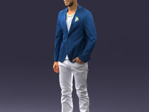 main in blue jacket 0357 3d print ready 3D Print Model