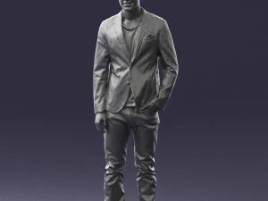 main in blue jacket 0357 3d print ready 3D Print Model