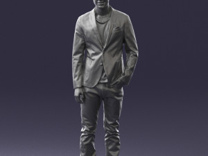 main in blue jacket 0357 3d print ready Modèles 3D en vedette