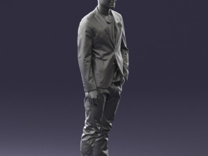 main in blue jacket 0357 3d print ready Modèles 3D en vedette