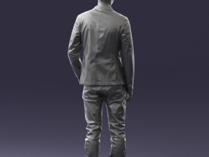 main in blue jacket 0357 3d print ready Modèles 3D en vedette