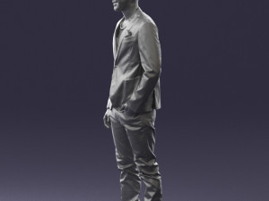 main in blue jacket 0357 3d print ready Modèles 3D en vedette