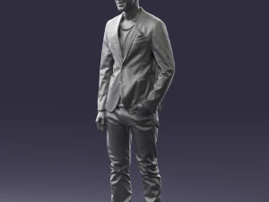 main in blue jacket 0357 3d print ready 3D Print Model