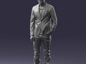 main in blue jacket 0357 3d print ready 3D Print Model