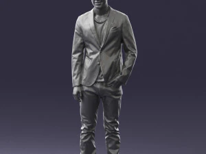 main in blue jacket 0357 3d print ready 3D Print Model