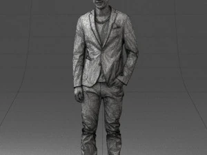 main in blue jacket 0357 3d print ready 3D Print Model