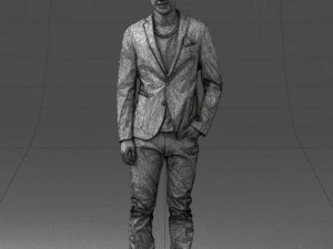 main in blue jacket 0357 3d print ready 3D Print Model