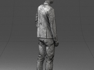 main in blue jacket 0357 3d print ready Modèles 3D en vedette