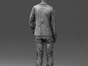 main in blue jacket 0357 3d print ready Modèles 3D en vedette