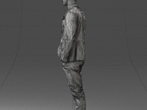 main in blue jacket 0357 3d print ready Modèles 3D en vedette