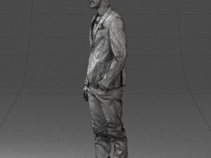 main in blue jacket 0357 3d print ready Modèles 3D en vedette