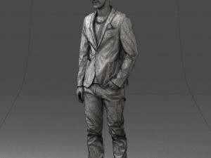 main in blue jacket 0357 3d print ready Modèles 3D en vedette