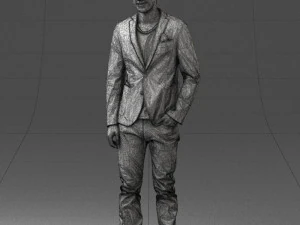 main in blue jacket 0357 3d print ready 3D Print Model