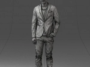 main in blue jacket 0357 3d print ready 3D Print Model