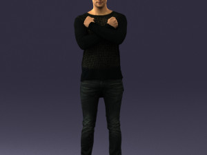 man in black dress 0352 3Dモデル