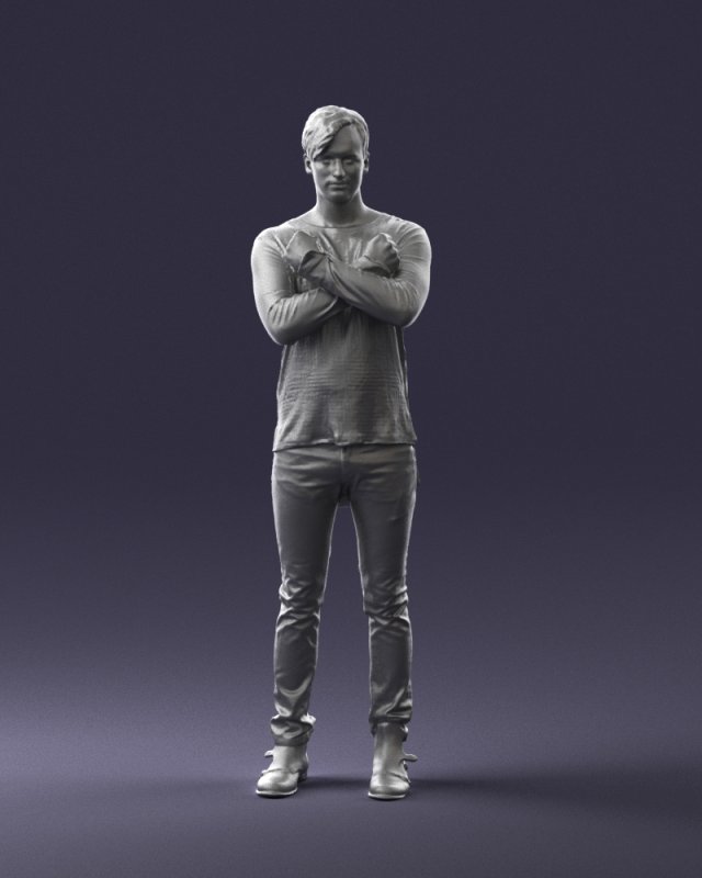 Male Full Body Mannequin Black Plastic 3D Model in Man 3DExport